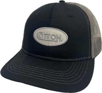 Uniform Cotton Oval Silver Trucker | Black & Charcoal