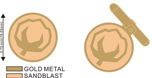 Cotton Boll Cufflink Set