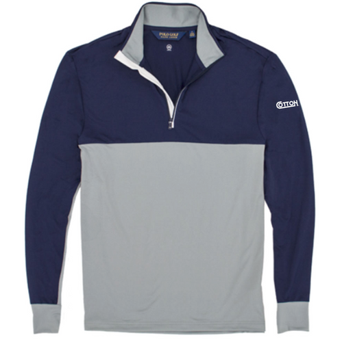 Colorblock 1/4 Zip | Navy & Grey