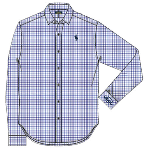Long Sleeve Checkered Dress Shirt | Lagoon