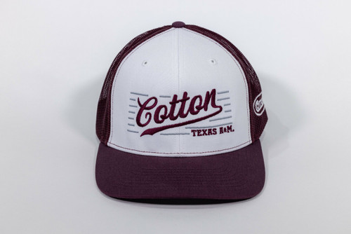 A&M I Cotton Maroon and White Hat