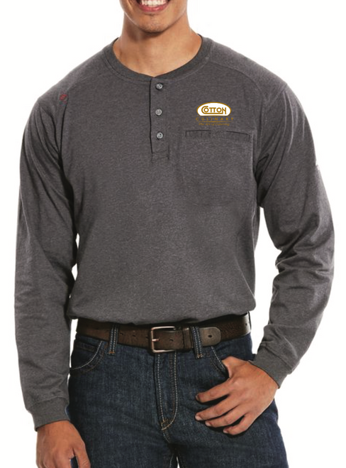 Grey Culinary Fire Resistant Long Sleeve Shirt