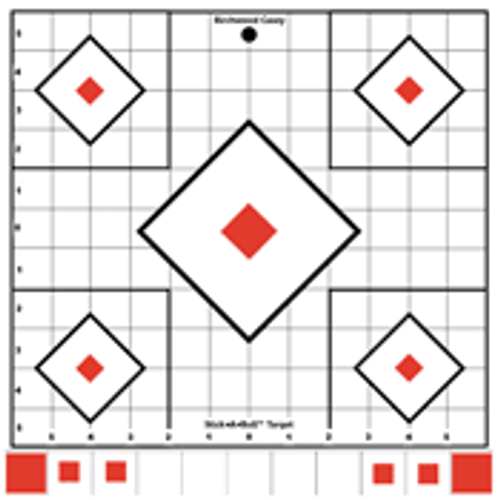 B/C TARGET STICK-A-BULL 12" SIGHT-IN 5 TARGETS