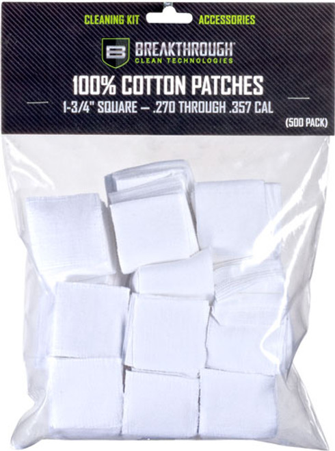 BREAKTHROUGH CLEANING PATCHES 1 3/4" SQUARE .270-357 50 PACK