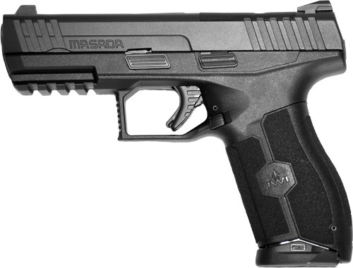IWI MASADA 9MM 4.1" 3-DOT OPTICS READY 2-17RD MAG BLACK