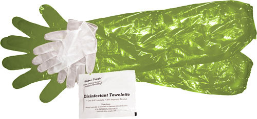 HME GAME CLEANING GLOVE COMBO SHOULDER & WRIST W/TOWLETTE