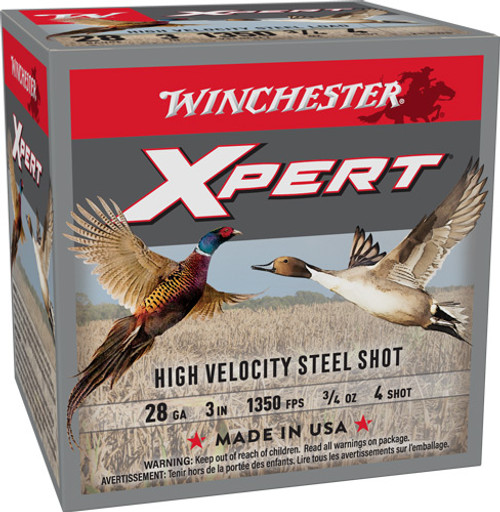 WINCHESTER XPERT STEEL 28GA 3" 3/4OZ #4 25RD 10BX/CS