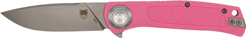 COBRATEC EDC SCOUT BUTTON LOCK 3.12" PINK STAINLESS STEEL