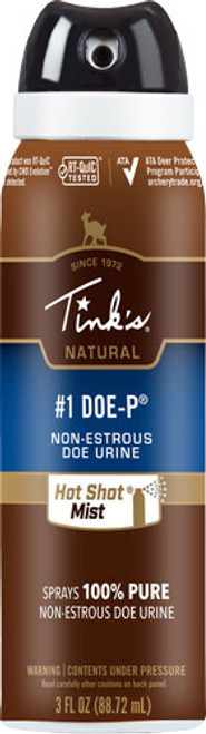 TINKS DEER LURE #1 DOE-P NON ESTRUS HOT SHOT MIST 3OZ. AERO