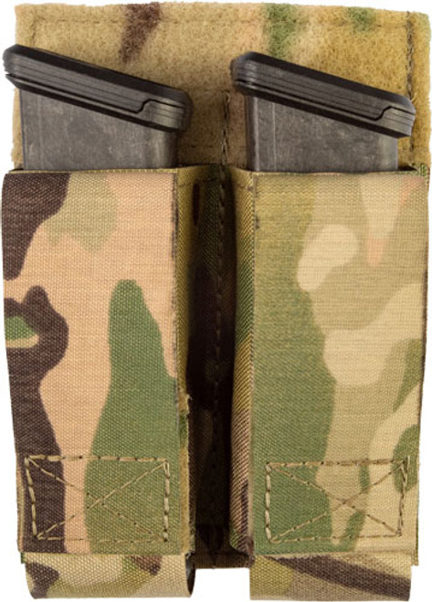 GREY GHOST DOUBLE PISTOL MAGNA MAG POUCH LAMINATE MULTICAM