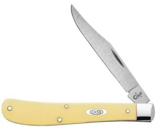 CASE KNIVES YELLOW SYNTHETIC SMOOTH SLIMLINE TRAPPER