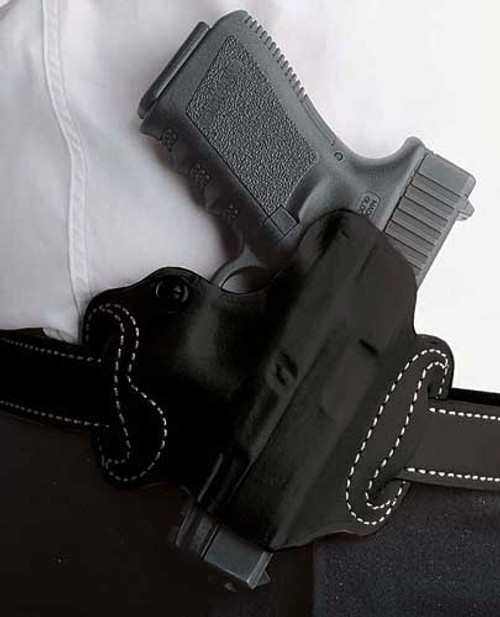 DESANTIS MINI SLIDE HOLSTER OWB RH LTHER M&P SHLD 9/40 BLK