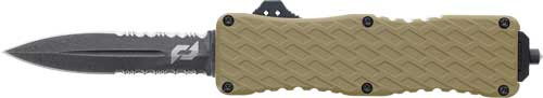 SCHRADE KNIFE UPROAR D/A OTF 3" D2 BAYONET POINT FDE/BLACK