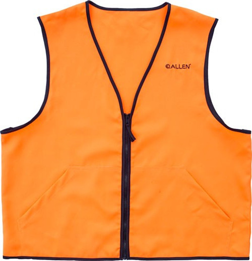 ALLEN DELUXE HUNTING VEST ORANGE LARGE 2 FRONT POCKETS