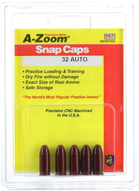 A-ZOOM METAL SNAP CAP .32ACP 5-PACK