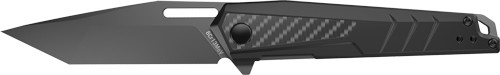 REAL AVID RAV-6 KNIFE ASSISTED TANTO 3.4" BLADE BLACK ALUM.