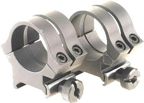 WEAVER RINGS DETACHABLE QUAD- LOCK 1" HIGH SILVER .332"