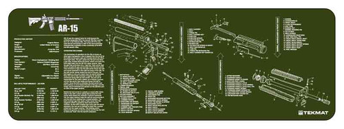 TEKMAT ARMORERS BENCH MAT 12"X36" AR-15 OLIVE DRAB