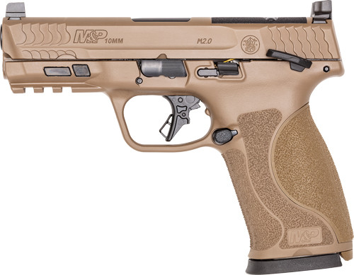 S&W M&P 10MM M2.0 4" FS 15-SHOT ARMORNITE W/SAFETY FDE