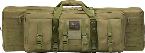 BULLDOG 43" 2 GUN TACTICAL CSE 3 LARGE ACCESSORY POCKETS GRN