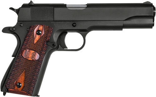 AUTO-ORDNANCE 1911A1 45ACP MATTE BLACK WOOD GRIPS US LOGO