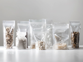 Plastic bags containing treats