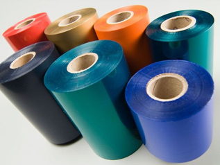 Rolls of ribbon in various colors
