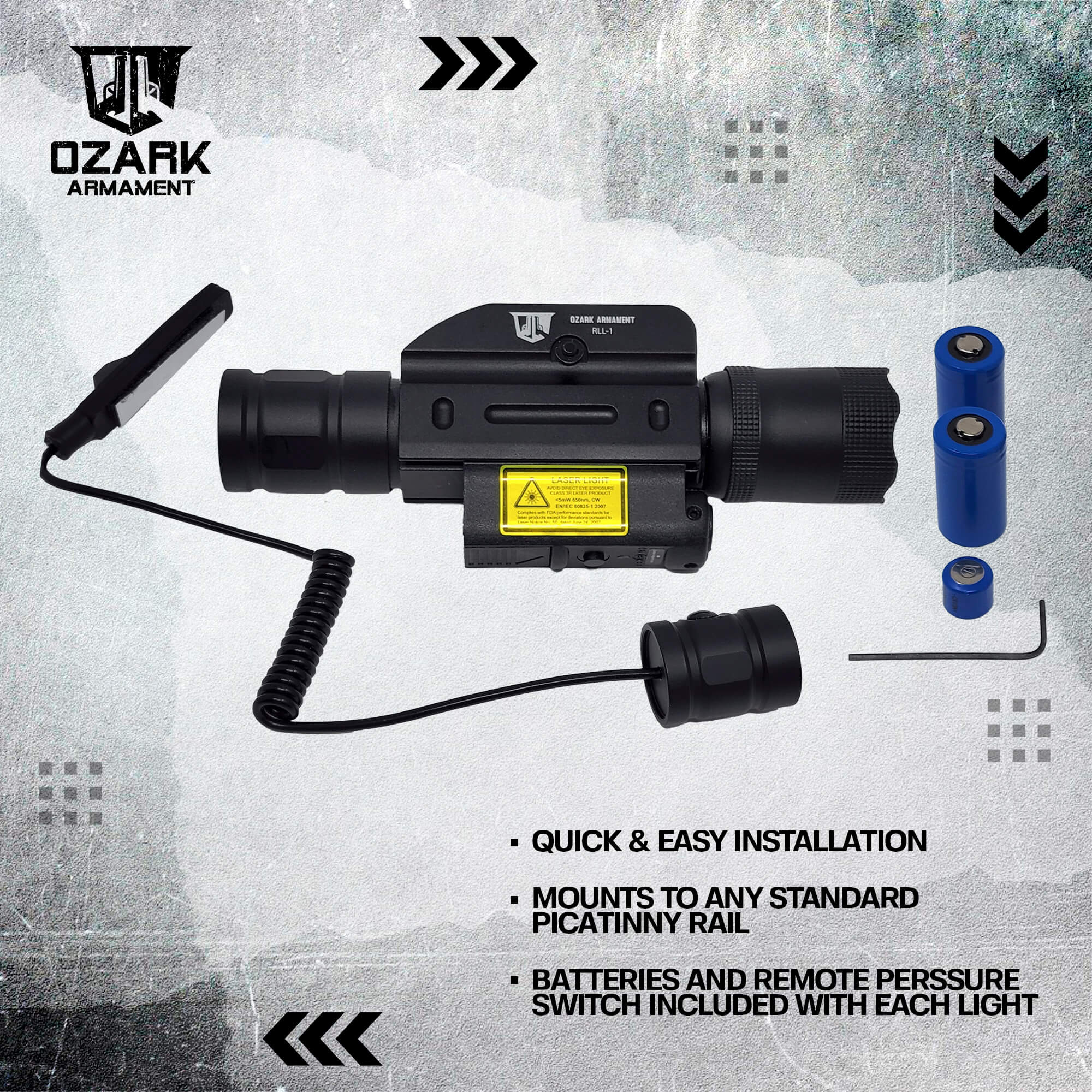 AR 15 Laser Light Combo with Pressure Switch