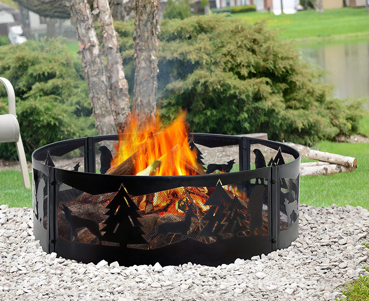 Pleasant Hearth OFW177FR 36 Wilderness Fire Ring - IBS-RVMarines.com