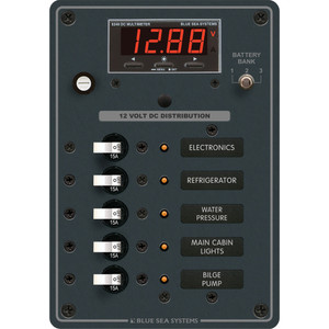 Blue Sea 8401 DC 5 Position w/Multi-Function Meter Blue Sea 8401 DC 5 Position w/Multi-Function Meter