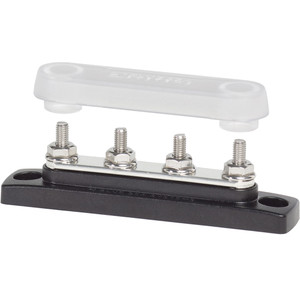 Blue Sea 2315 MiniBus 100 Ampere Common BusBar 4 x 10-32 Stud Terminal with Cover Blue Sea 2315 MiniBus 100 Ampere Common BusBar 4 x 10-32 Stud Terminal with Cover