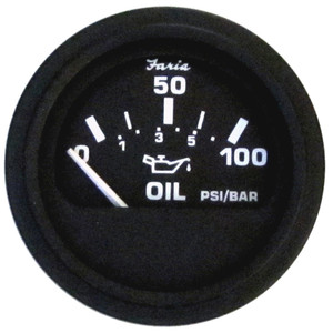 Faria Euro Black 2" Oil Pressure Gauge (100 PSI) Faria Euro Black 2" Oil Pressure Gauge (100 PSI)