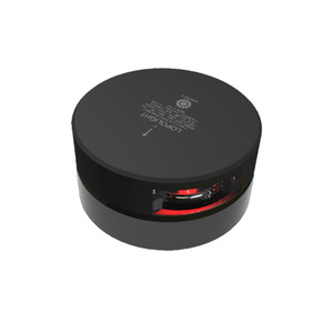 Lopolight Red Port Sidelight - 2nm/112.5° - Black Housing - Single - Horizontal Mount