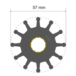 Albin Pump Premium Impeller Kit 57 x 16 x 31.5mm - 12 Blade - Spline Insert Albin Pump Premium Impeller Kit 57 x 16 x 31.5mm - 12 Blade - Spline Insert