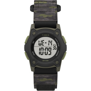 Timex Kid's Digital 35mm Watch - Green Camo w/Fastwrap Strap