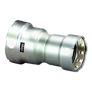 Viega MegaPress 1-1/2" x 1" Stainless Steel 304 Reducer - Double Press Connection - Smart Connect Technology Viega MegaPress 1-1/2" x 1" Stainless Steel 304 Reducer - Double Press Connection - Smart Connect Technology