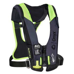 Onyx Impulse A/M 33 All Clear w/Harness Auto/Manual Inflatable Life Jacket - Grey Onyx Impulse A/M 33 All Clear w/Harness Auto/Manual Inflatable Life Jacket - Grey