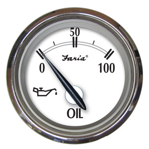 Faria Newport SS 2" Oil Pressure Gauge - 0 to 100 PSI Faria Newport SS 2" Oil Pressure Gauge - 0 to 100 PSI