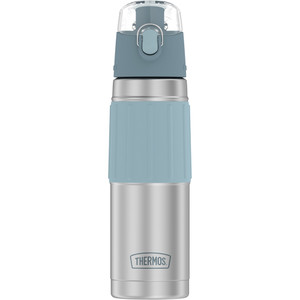 Thermos Vacuum Insulated 18oz Hydration Bottle - Stainless Steel w/Grey Grip Thermos Vacuum Insulated 18oz Hydration Bottle - Stainless Steel w/Grey Grip