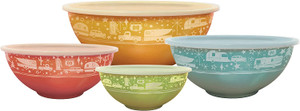 Camp Casual CC-006 Multicolor Set of 4 Nesting Bowls with lids