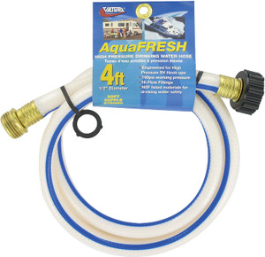 Valterra W01-5048 AquaFresh High Pressure Drinking Water Hose - 1/2" x 4', White Valterra W01-5048 AquaFresh High Pressure Drinking Water Hose - 1/2" x 4', White