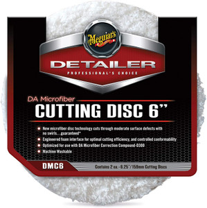 Meguiar's DMC6 6" DA Microfiber Cutting Disc, (Pack of 2)