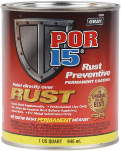 POR-15 45204 Gray Rust Preventive Coating - 1 Quart 1 quart Gray POR-15 45204 Gray Rust Preventive Coating - 1 Quart 1 quart Gray