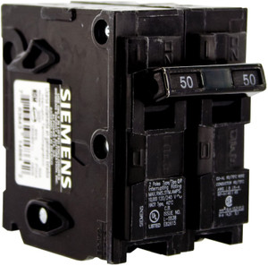 Siemens Q250 50 Amp Double Pole Circuit Breaker