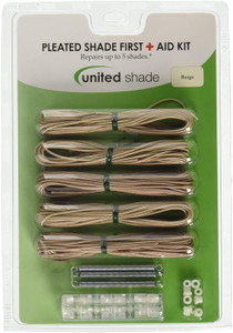 United Shade 650004 Pleated Shade First AID KIT TAN 1 United Shade 650004 Pleated Shade First AID KIT TAN 1