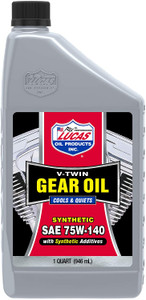 Synthetic SAE 75W-140 V-Twin Gear Oil/6x1/Quart Synthetic SAE 75W-140 V-Twin Gear Oil/6x1/Quart