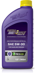 Royal Purple 01530 API-Licensed SAE 5W-30 High Performance Synthetic Motor Oil, 1 Quart Bottle 1 Quart (32 Ounces) Royal Purple 01530 API-Licensed SAE 5W-30 High Performance Synthetic Motor Oil, 1 Quart Bottle 1 Quart (32 Ounces)