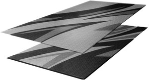 Faulkner 46341 Black 8' x 20' Deluxe Reversible Mat (Non-Carb Compliant)