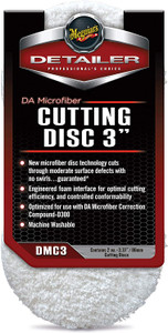 Meguiar's DMC3 3" DA Microfiber Cutting Disc, (Pack of 2)