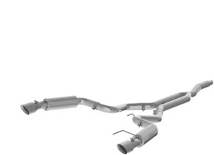 MBRP S7275AL 3" Cat Back, Dual Split Rear, Race Version Exhaust System with 4.5" Tips (Aluminized Steel)